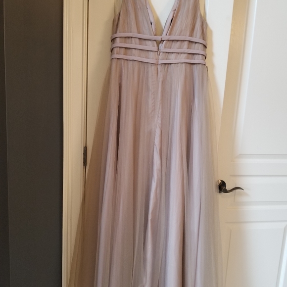 Taupe Bridesmaid Dress size 18 - Picture 4 of 5